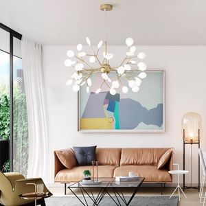 Pendelleuchten Moderne LED-Kronleuchter Wohnzimmerlampe Kreative Persönlichkeit Firefly Tree Branch Minimalistisches Schlafzimmer Esszimmer StudyPendant