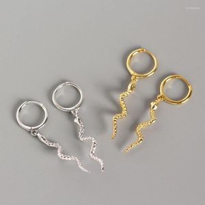 Hoop & Huggie Sterling Silver Snake Earrings For Women Men Animal Gold Jewelry Gifts Trendy PunkHoop Kirs22