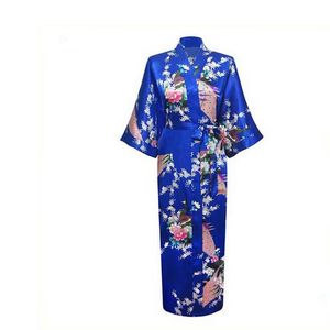 Women s Sleepwear Novelty Chinese Women Satin Robe Gown Japanese Geisha Yukata Kimono Wedding Sexy Flower Nightgown D124 Women s