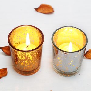 Candle Holders Zestaw 6 Sliver Złoty pusty ideał na imprezy DIY Wedding Specjalne wydarzenia i codzienne użycie światła herbaty