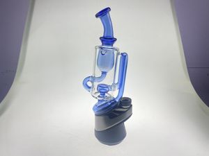 Kata ガラス水ギセル蒸発器ブルー リサイクラー電気 Dab リグ喫煙アクセサリー工場直接価格の譲歩