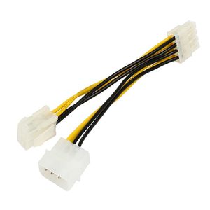 Computer Cables Connectors Inch ATX V P4 Pin With Molex LP4 To EPS Pin Motherboard CPU Power Supply Adapter Converter Cable ATX