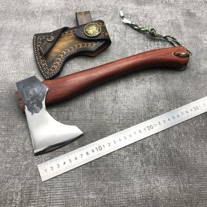 Niman Axe Outdoor Portable Axe Hatchet With Leather Sheath 65 Carbon steel camping tools Hunting military Tactical gear household practical multi-purpose axes