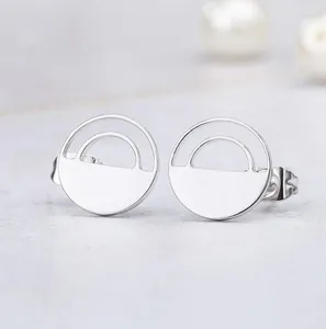 Stud Round Hollow Design Earring Studs Elegant Fashion Women Jewel Girl Gifts Nice C001Stud Dale22 Farl22