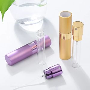 Pulverizadores 8ml15ml20ml de metal alumínio garrafa de perfume garrafa de spray cosmético portátil deslocamento vazio de sub-garra de vidro Desconto por atacado de vidro em estoque