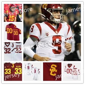 NCAA Custom USC Trojans Football Jersey 15 Drake London 2 Jaxson Dart 6 Vavae Malepeai 24 Ben Griffiths 2 Ceyair Wright 9 Raesjon Davis 4 Bru McCoy 81 Kyle Ford