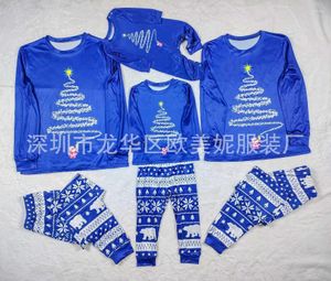 Frauen Zweiteilige Hosen Weihnachten Pyjamas Weihnachten Rot Set Familie Passenden Cartoon Kleidung Anzug Erwachsene Kinder Baby Overall Sets