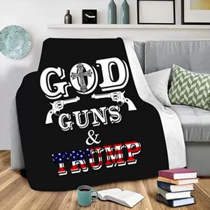 Trump filtar 200 * 150cm 3d tryckt trumpblanket 2 lager vinter kasta filt gör amerika bra igen fleece sjal pro232