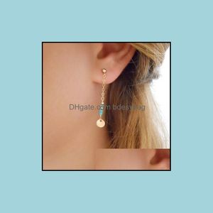 Stud Original Statement Tassel Earrings 3 Length Bohemia Jewelry Earring With Nature Stone And Round Charm Pendantstud D Bdesybag Dhs5M