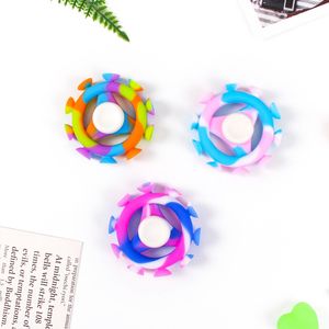 Rainbow fidget sucker spinnare leksak stress lättnad hand spinner fingertopp gyro anti-ångest barn vuxna leksaker julklappar 1021