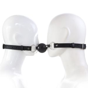 Silikon mun gag boll dual rem design par bdsm bondage begränsningar vuxna spel sexiga leksaker för kvinnor/män erotiska slavfetisch skönhetsartiklar