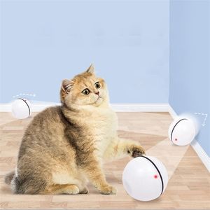 Neue USB wiederaufladbare Ball Haustier Spielzeug Automatische Rolling Ball mit blinkenden LED Interaktive Haustier Katze Springen Ball Spielzeug T200720