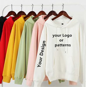 hoodies 2022 forcustomization oem high quality blank 100 thick cotton oversized pullover streetwear hoodie custom print unisex custom