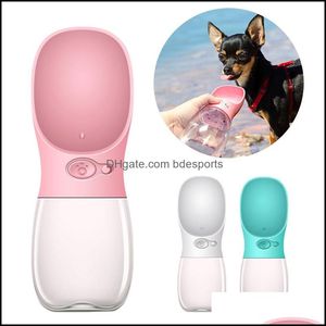 Dog Bowls Feeders Supplies Pet Home Garden 350Ml Feeder Water Bottle Portable Travel Dogs Bowl For Puppy Cat Drinking Outdoor Pets Drink D