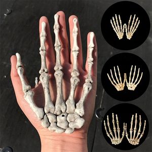 Halloween dekoracja realistyczna wielkość życia szkieletowe ręce plastikowe fałszywe ludzkie kość dłoni zombie impreza terror przerażające rekwizyty 220815