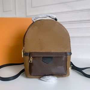 Yüksek kaliteli mini sırt çantası seyahat çanta yaylı sırt çantaları tuval deri crossbody omuz çantası klasik mektup okul çantası