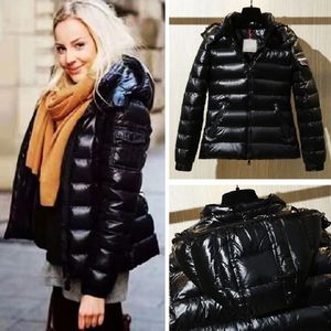 Women Hooded Down Coat Thick Soft Warm Double Zipper Waterproof Parkas Outdoor Shoulder pocket design Jacket Black Color Big Size 12345