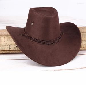 Berretti unisex moda cappello da cowboy occidentale berretto turistico Gorras 8 colori 7229 Berretti Berretti Berretti Davi22