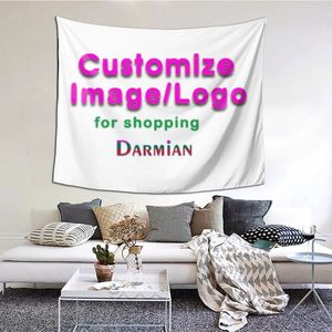 Darmian MultiSize personalizado sua imagem pendurada na parede hippie Decor Decção Tapestry Drop 220707