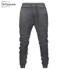 SITEWEIE Herren Jogginghose Casual Baumwolle Sport Jogger Hosen Body Builder Bottoms Hosen Mode Fitness Gym Hosen L251 201126