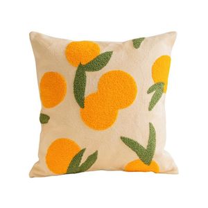 Wholesale modern orange chair for sale - Group buy Pillow Case Cushion Cover Decorative Modern Nordic Orange Fruit Cotton Thread Embroidery Sofa Chair X45cm