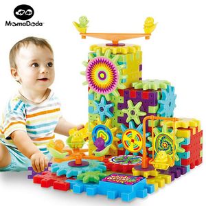 81 sztuk Electric Gears 3D Puzzle Brain Model Building Zestawy budowlane plastikowe cegły edukacyjne dla dzieci Prezent Bożego Narodzenia