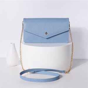 Simple Cross Pattern Bags Lady's Change Card Bag Horizontal Mobile Phone Bag Pu + Chain Shoulder Strap