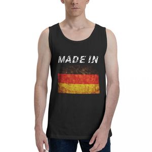 Herentanktops zomer mannen mode cotthon gemaakt in Duitsland country vlag vintage shirt mannelijke mouwloosheid