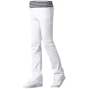 Flared Corduroy Jeans toptan satış-Erkek kot gevşek erkekler kadife pantolon iş rahat ince alevli pantolon beyaz kırmızı blackmen s