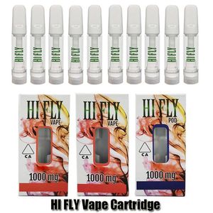 HI FLY Vape Cartridges Pod ml ml Atomizers Thread Thick Oil Tank Full Ceramic Empty Carts With Retail Packaging Stickera235P