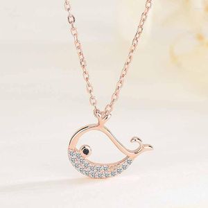 Pendant Necklaces Pendant Necklaces Little Whale Necklace Korean Fashion Simple Forest For Women Girlfriend Net Red Clavicle GiftPendant