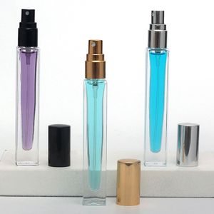 Mini-Duft-Sprühflasche, rund, klares Glas, für ätherische Öle, Zerstäuber, für Reisen, tragbar, leer, Kosmetikflaschen, 10 ml