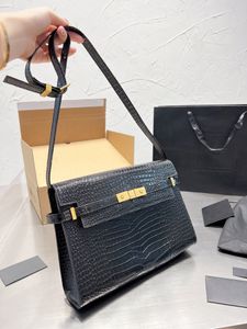 Woman Handbag Designer Shoulder Bag Top Handle With Strap Crossbody Bags Plain Weave Classic Elegant Grace Crocodile High Quality Gold Hardware Totes 2 color