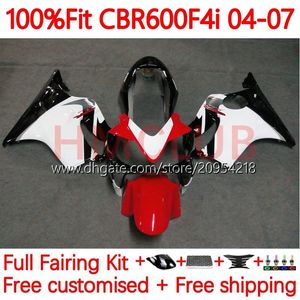 Honda CBR 600 F4I FS CC F4 I 600F4I 600CC 04-07 138NO.62 CBR600F4I CBR600 F4I 04 05 06 07 CBR600FS 2004 2005 2006 2007 OEM Kaplama Kiti Beyaz Kırmızı