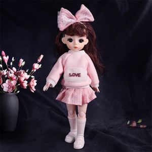 Ucanaan 1/6 bjd bebek 12 inç 13 çıkarılabilir eklemler bebekler sevimli kız oyuncak kıyafetler ile çocuklar için doğum günü hediyesi 220505