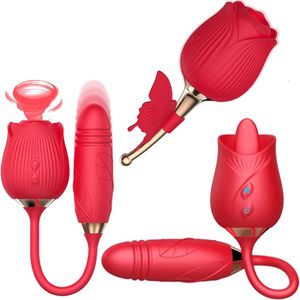 Consoladores Rosas al por mayor-Sex Toy Massager Custom Pink Dildo Rose Vibrator Clitoral Sucking Licking Turky para mujeres s