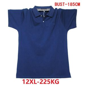 Erkek Tişörtler Erkek XL T-Shirt Büyük Boyut 8xL 9xl 10xl 11xl 12xl Pamuk Kısa Kollu Yaz Mavi Lapelmen's