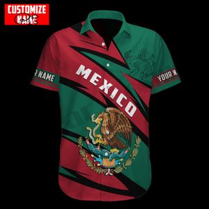 PLSTAR COSMOS Мексика персонализированное пользовательское название гавайские рубашки мода 3dprint Лето смешное пляж с коротким рукавом.