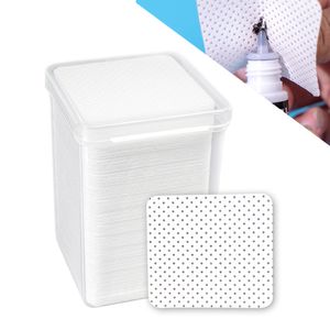 200Pcs Cotton Lint-Free Paper Wipes Eyelash Extension Glue Remover Wipe Glue Bottle Mouth Cleaning Pads Makeup Tools With Box