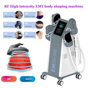 Popolare verticale 4 maniglia EMSlim Slimming RF ems stimolatore muscolare bellezza macchina ad alta intensità EMT allenamento fitness corpo sottile bruciare i grassi attrezzature di bellezza