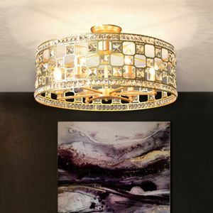 Hängslampor nordiska led taklampor kristall art deco rund guldlampa för barn rum levande modern retro industriell plafondlamppendant