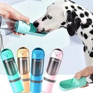 Bärbar hundvattenflaska dricksskålar för hundar som matar vatten dispenser Pet Activated Carbon Filter Bowl Outdoor Dog Feeder