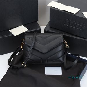 Tasarımcı Lüks Çanta Çantalar Kare Yağ Zincir Çantalar Gerçek Deri Çanta Kadın Omuz Çantaları Yüksek Kaliteli Siyah ve Bej Mini Çanta