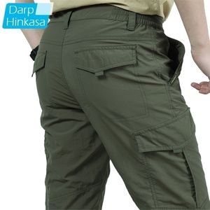 Summer Men calça calças de carga tática homens homens leves respiráveis ​​rapidamente calças de carga militares homens trabalhistas táticos 201126