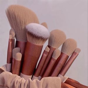 13Pcs Soft Fluffy Brushes Set for cosmetics Foundation Blush Powder Eyeshadow Kabuki Blending Makeup brush beauty tool 220726
