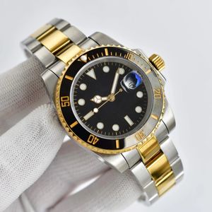 ヴィックメンズのムーブメントウォッチデザイナーウォッチ40mm 116610ブラックダイヤルオートマチックメカニカルファッションクラシックスタイルステンレススチール防水輝く腕時計