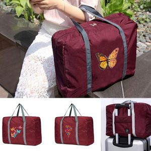 Duffel Bags Travel Bag Unisex Foldable Duffle Organizers Large Capacity Portable Luggage Butterfly Pattern AccessoriesDuffel