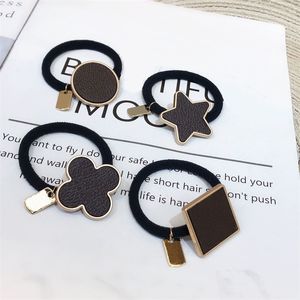Fashion Wmens Hair Tie Hairpin Rubber Band High Quality Elastic Letter Design Hair Rope Decorations Valentines Day Gift
