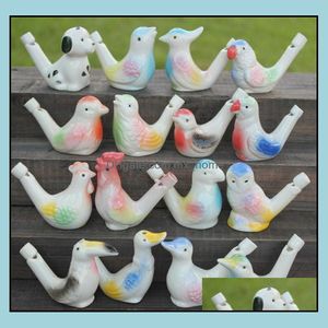 Arts And Crafts Arts Gifts Home Garden Water Bird Whistle Clay Ceramic Glazed Whistle-Peacock Birds Dhi0F