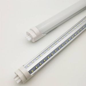 LED -rör 2ft 4ft 5ft 6ft 8ft 600mm 1200mm 1500mm 1800mm 2000mm 2400mm Double Side Glowing T8 Clear Cover/Frosted Cover LED Fluorescerande rör
